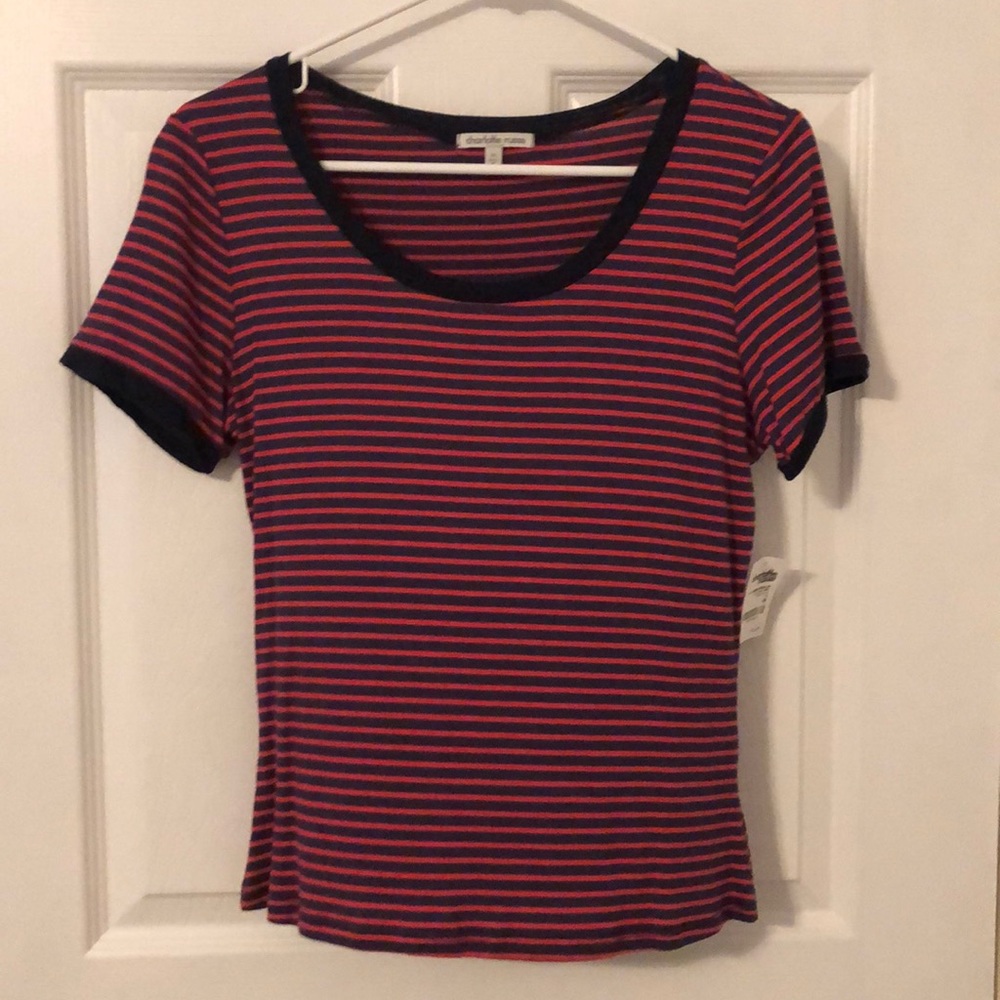 5 for $20!!BUNDLE AND SAVE.Red/ navy striped top